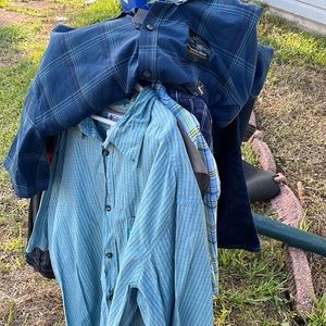 Lot Bundle 7 Men’s Dress Shirts and 1 Pair Jeans